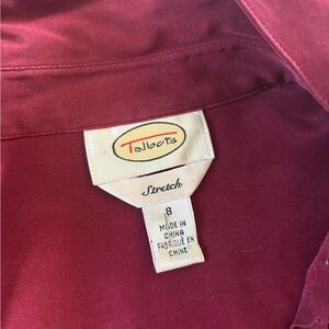 Talbots Stretch Blouse in Deep Red